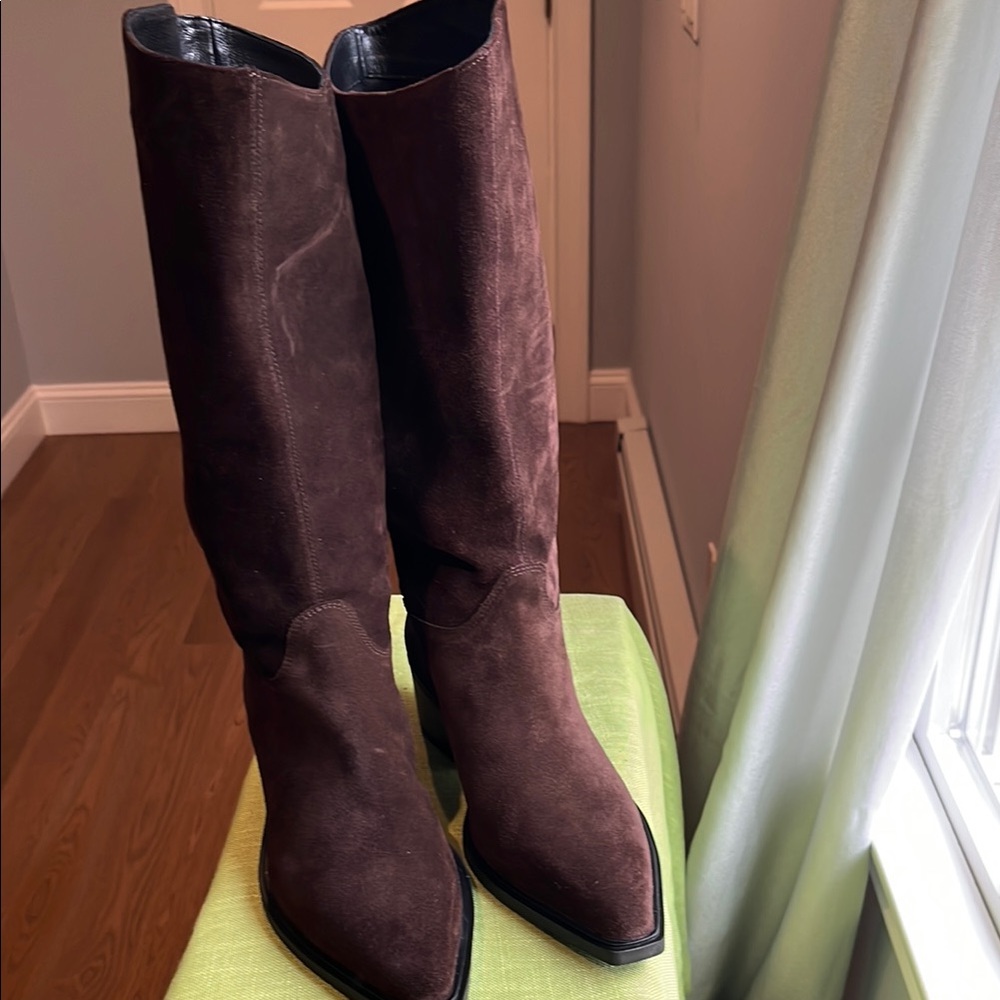 Vagabond Kelsey tall suede boots worn once bought new at Bloomingdale’s